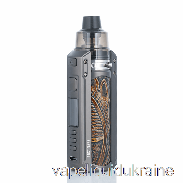 Vape Ukraine Lost Vape URSA QUEST 100W Pod Mod Kit Gunmetal / Ukiran Leather